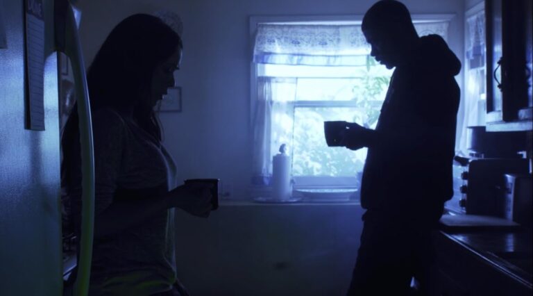 A screenshot from thriller movie The Death of Us (2023)
