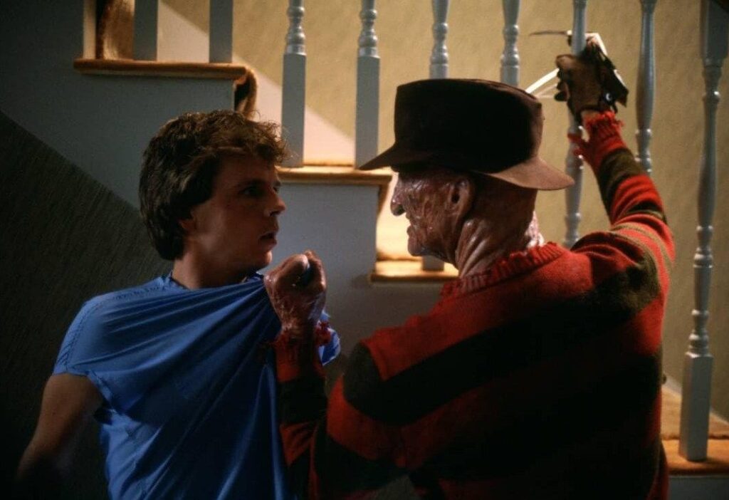 A screenshot from slasher movie A Nightmare on Elm Street Part 2: Freddy's Revenge (1985)