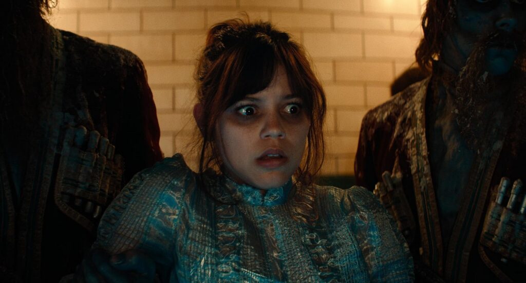 A screenshot from comedy horror movie Beetlejuice Beetlejuice (2024)