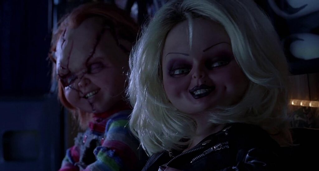 A screenshot from horror comedy Bride of Chucky (1998)