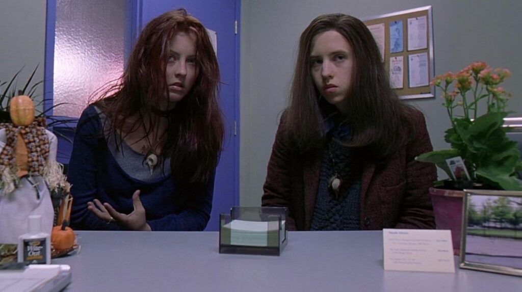A screenshot from Werewolf horror movie Ginger Snaps (2000)
