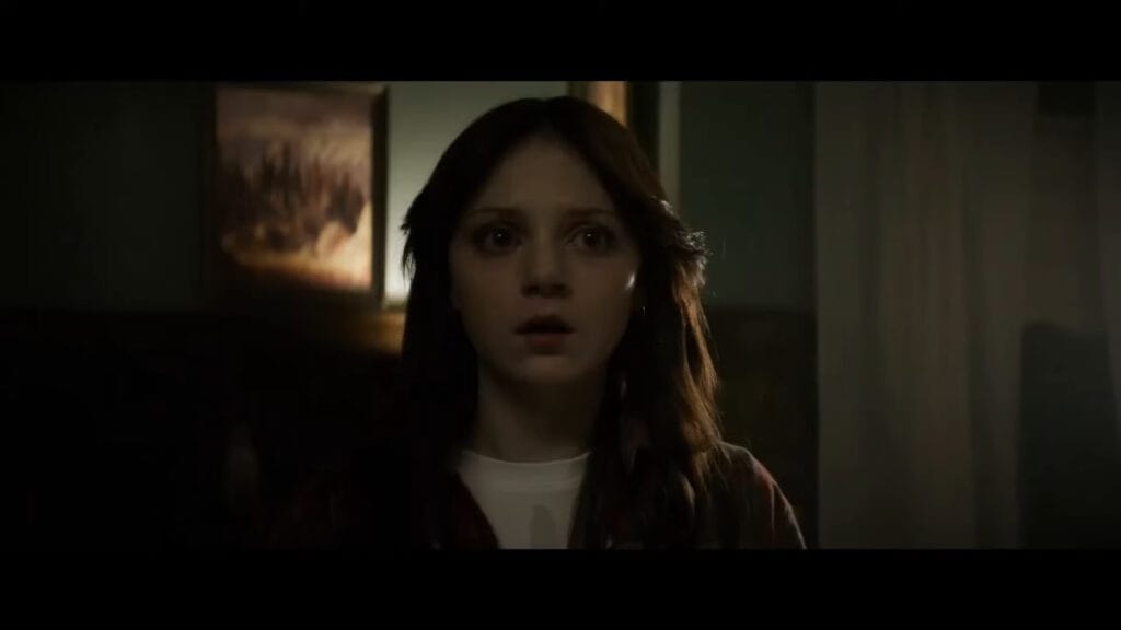 A screenshot from Shudder original slasher movie Night of the Reaper (2025)