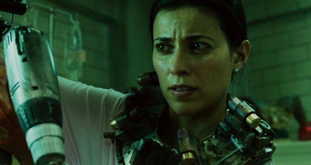 A screenshot from splatter horror movie Saw 3 (2006)