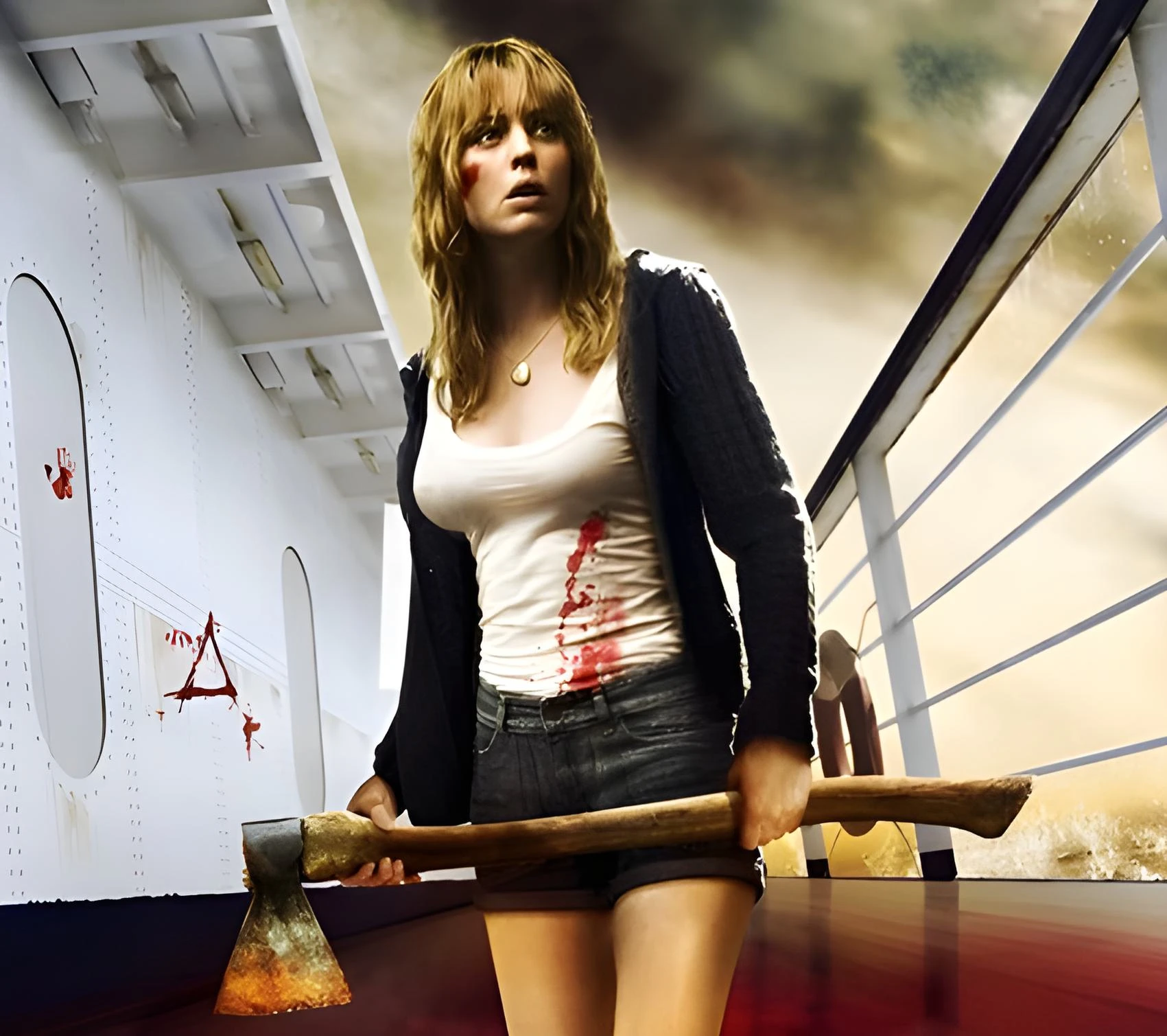 A screenshot from horror movie Triangle (2009)