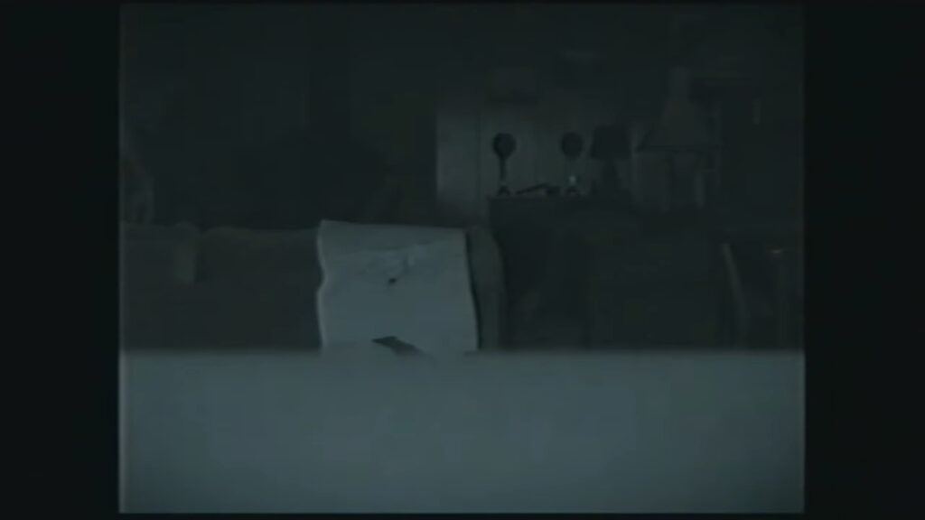 A screenshot from Tubi horror movie Destroy This Tape (2025)