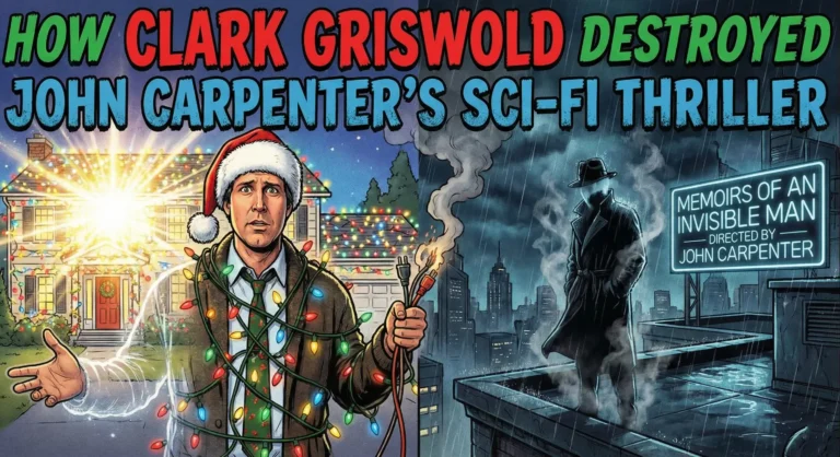 What happens when Clark Griswold tries to be a serious sci-fi lead? We explore how Chevy Chase's ego tanked John Carpenter's Memoirs of an Invisible Man.