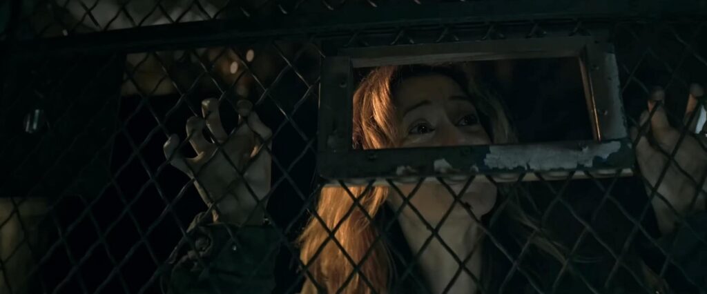 A screenshot from horror movie Shelby Oaks (2024)