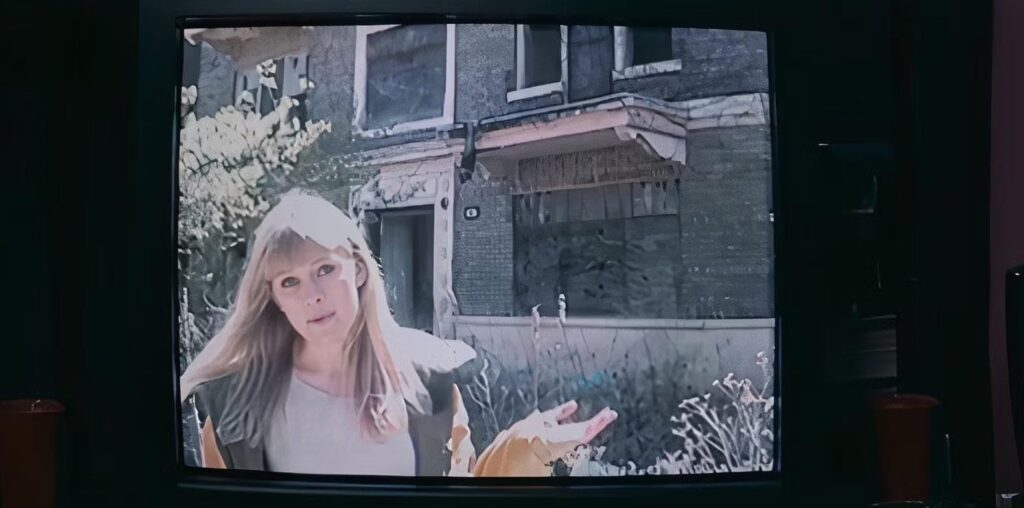 A screenshot from horror movie Shelby Oaks (2024)