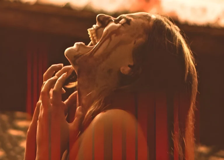 A screenshot from Tubi found footage horror movie The Decedent (2025)