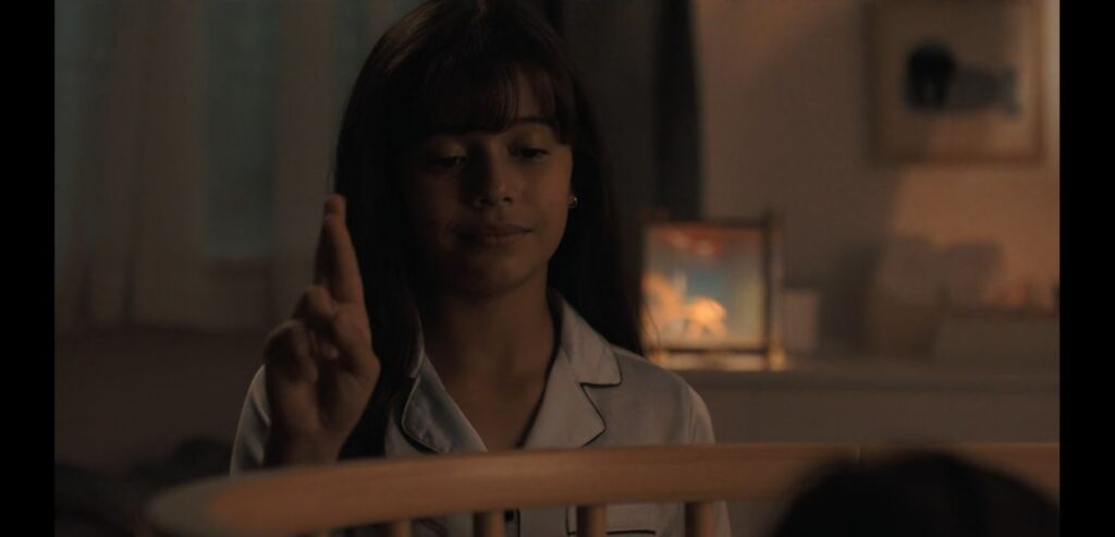 A screenshot from Hulu thriller movie The Hand That Rocks The Cradle (2025)