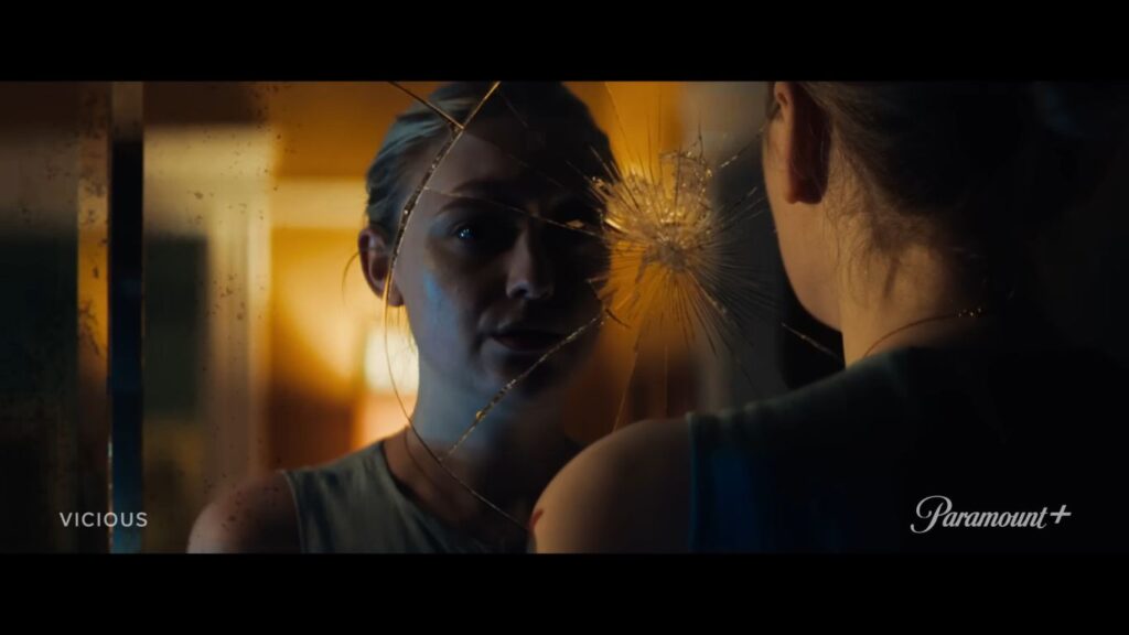 A screenshot from supernatural horror movie Vicious (2025)