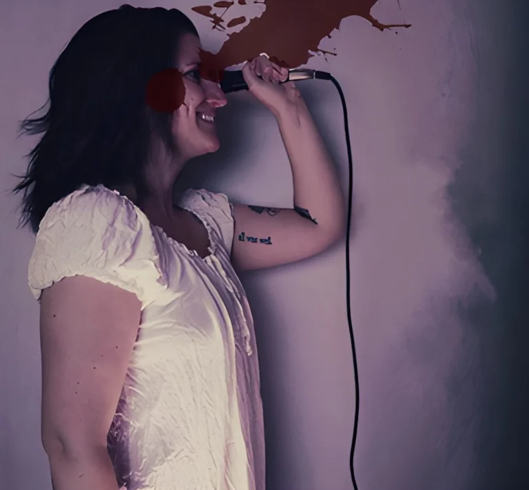 Official movie poster for 119.mp4 featuring Florence Pugh looking distressed in a grainy, found-footage style frame.