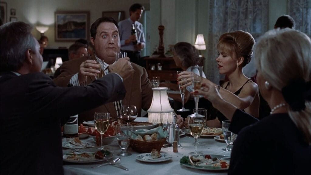Robert John Burke as attorney Billy Halleck in the horror movie Thinner (1996).